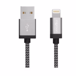 Mocran 1.2M Apple Lightning Cable - Grey/Black